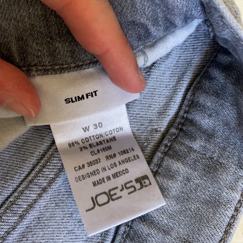 🚫 SOLD Joe’s Jeans Slim Fit Jeans Grey Stonewash 30 - Picture 6 of 10
